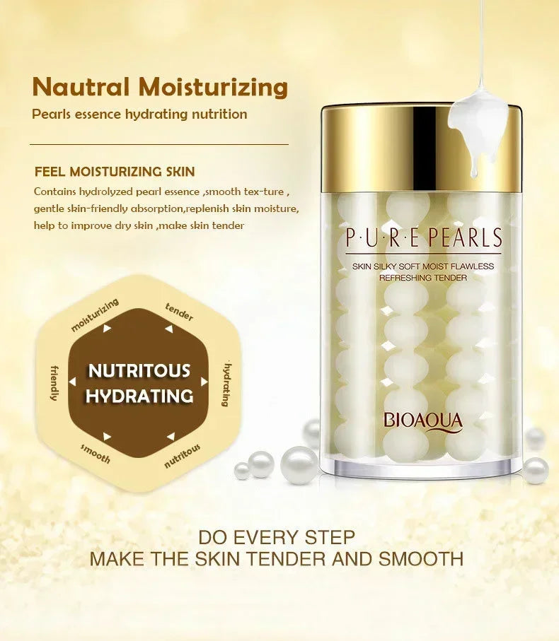 BIOAQUA Pure Pearl Face Cream Moisturizing Skin Firming Hydrating Facial Cream Beauty Health Skin Care