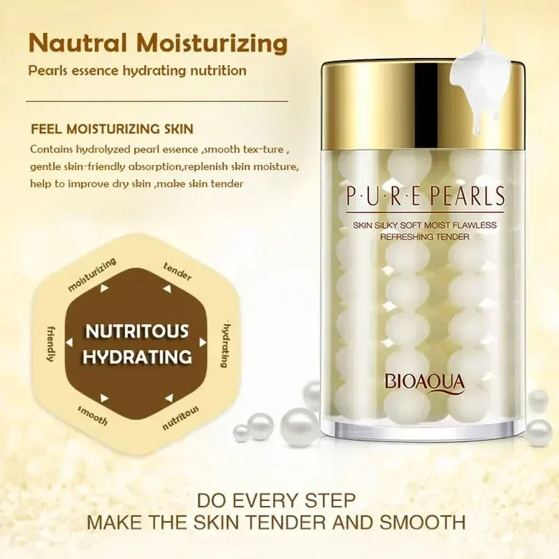 BIOAQUA Pure Pearl Face Cream Moisturizing Skin Firming Hydrating Facial Cream Beauty Health Skin Care